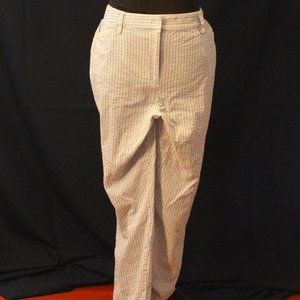 Seersucker Ankle Length Pants